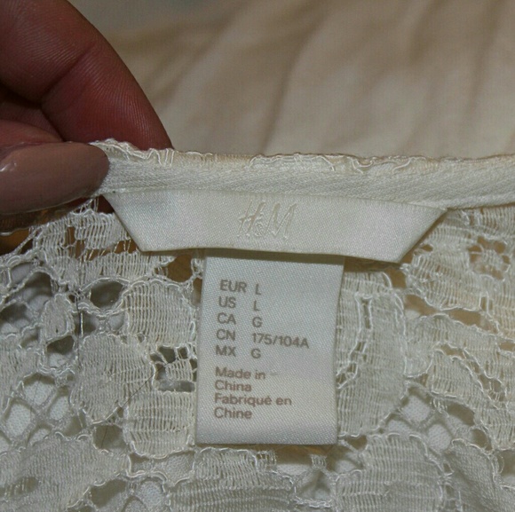 H&M Lace Kimono Cardigan L White - Picture 6 of 6
